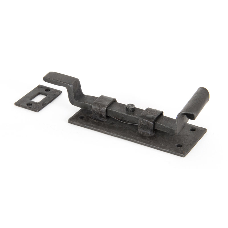 Fishtail Cranked Door Bolt, Beeswax
