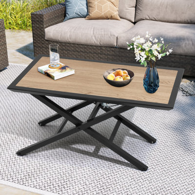 Ausbon Lift-top Rectangular 43.3'' L x 23.6'' W Outdoor Coffee Table