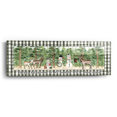«Merry Christmas to All on Plaid» par Cindy Jacobs - impression sans cadre