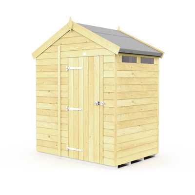 6ft x 4ft Apex Security Shed - Single Door