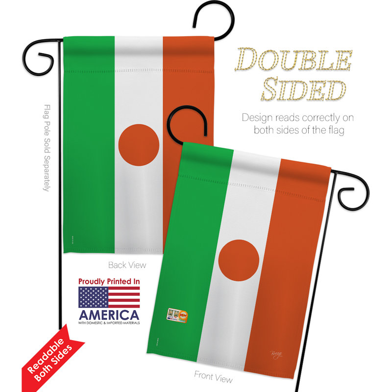 Double Sided 18.5'' H x 13'' W Polyester Flag Set