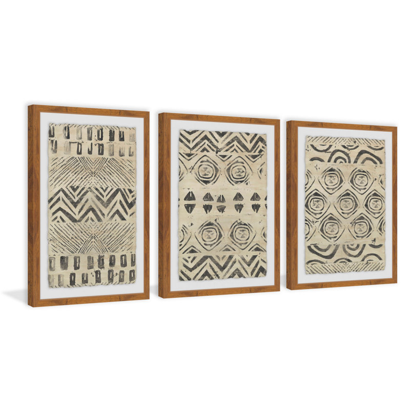 « boho lines triptyque », H 18 po x l 12 po x L 1,5 po