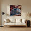 Art mural en métal brun-1175035006