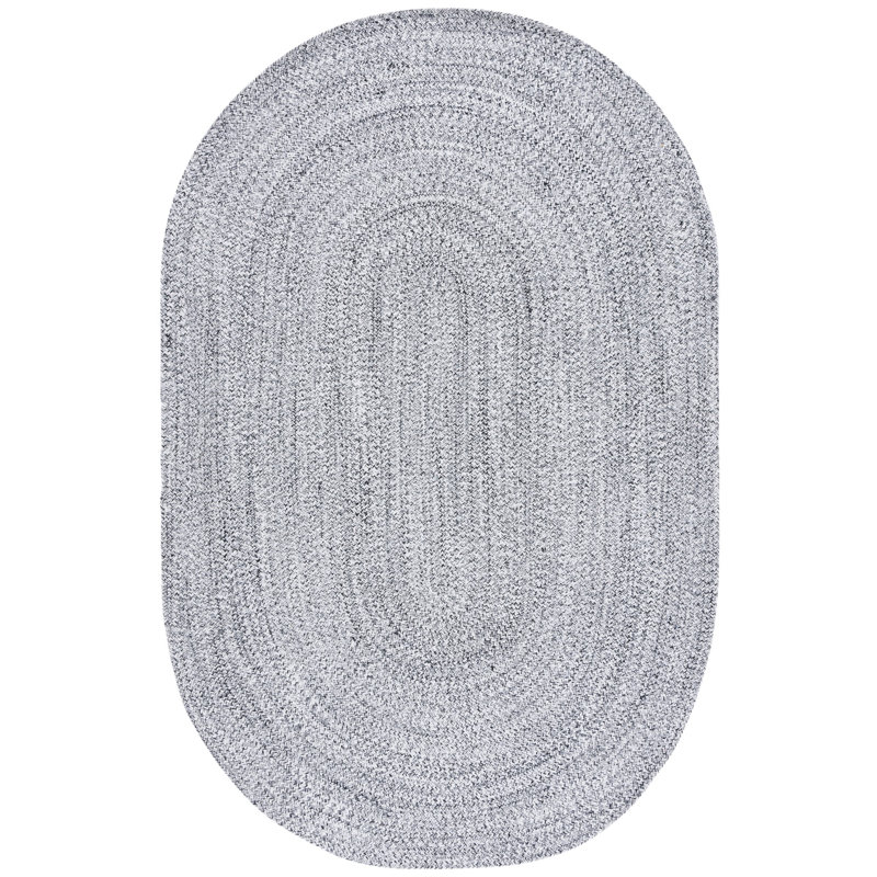 Paulina Hand Woven Cotton Solid Color Rug, Oval 4' x 6'