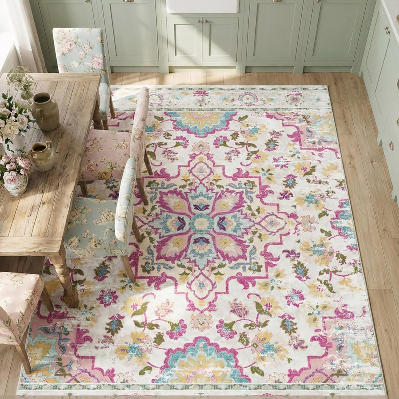 Floral Machine Tufted 120cm X 170cm Area Rug