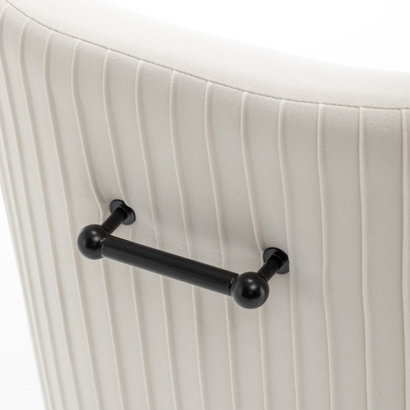 Axia Velvet Dining Chair, Beige, 2