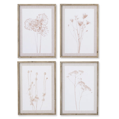 Libourne Stylized Botanical Prints, Set of 4
