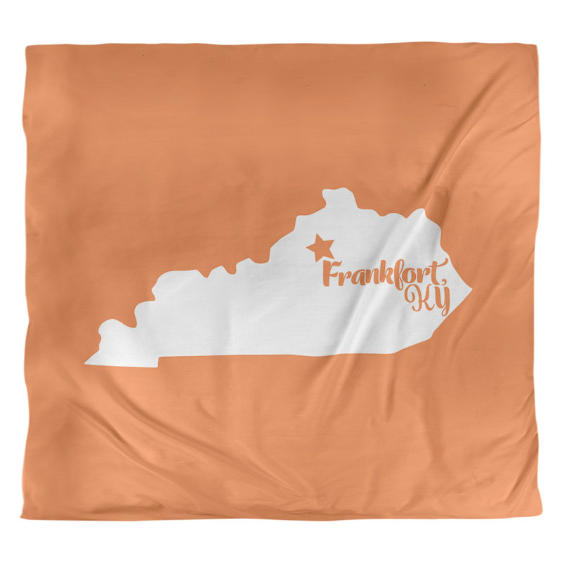 Ensemble de housse de couette frankfort kentucky, Polyester brossé, Housse de couette pour très grand lit, Rouge