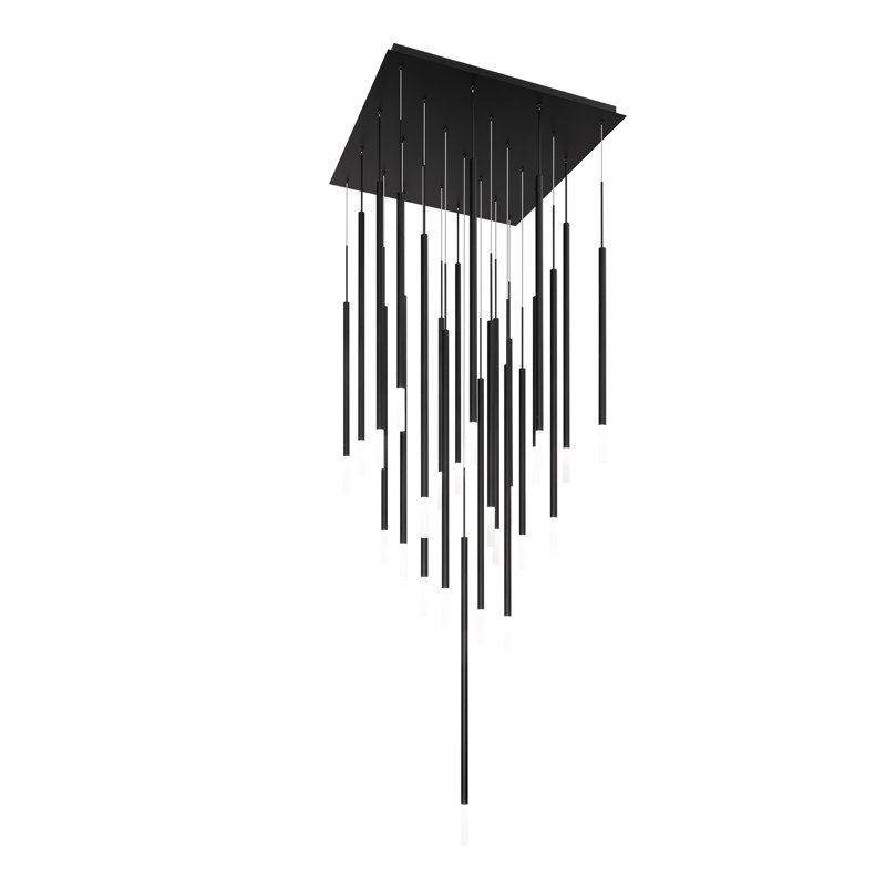 Viggo Square 25 - Light Black LED Cluster Pendant