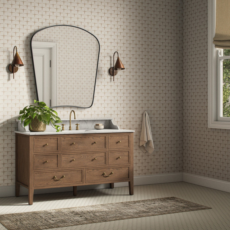 Blocking Wallpaper by Getty Images, 12"x8", Blocking Black & Tan I