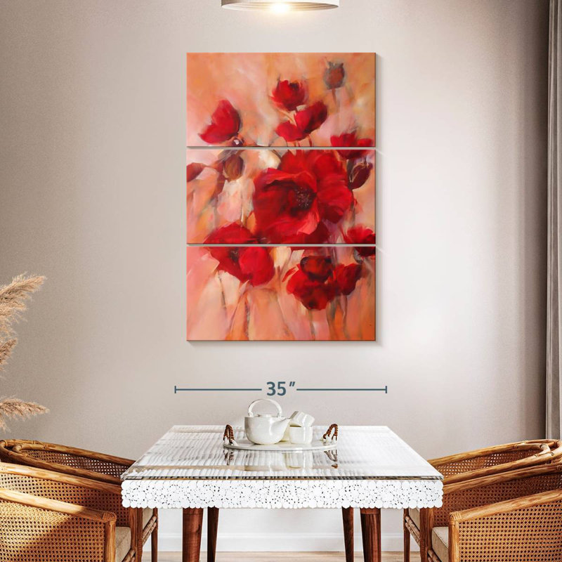 Coquelicots Harnek, H 50 po x l 32 po
