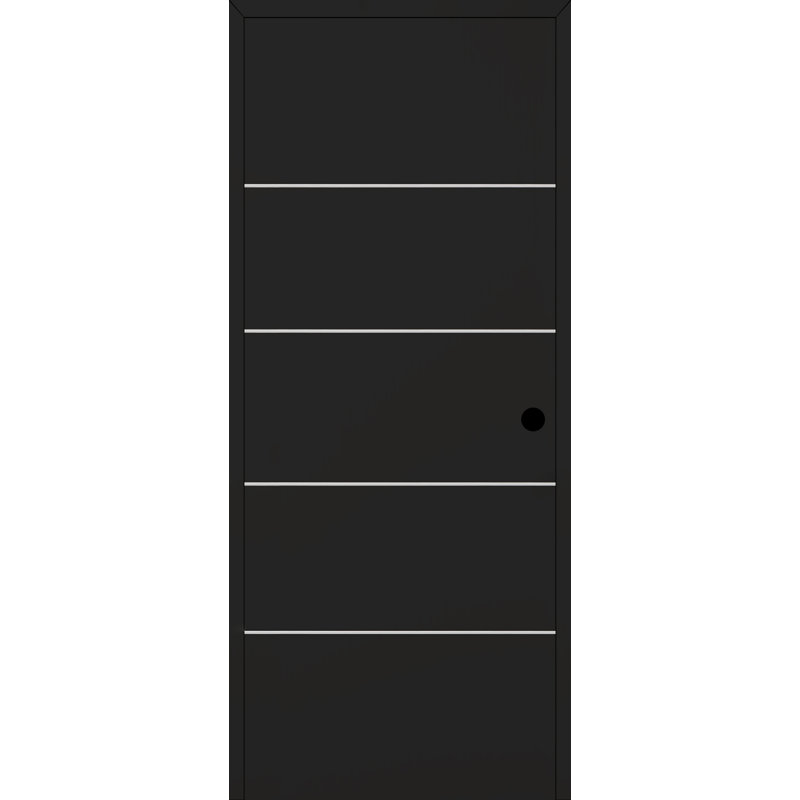 Intérieur en bois manufacturé 4H Optima, 27,75 po x 79,37 po, Noir mat, Gauche