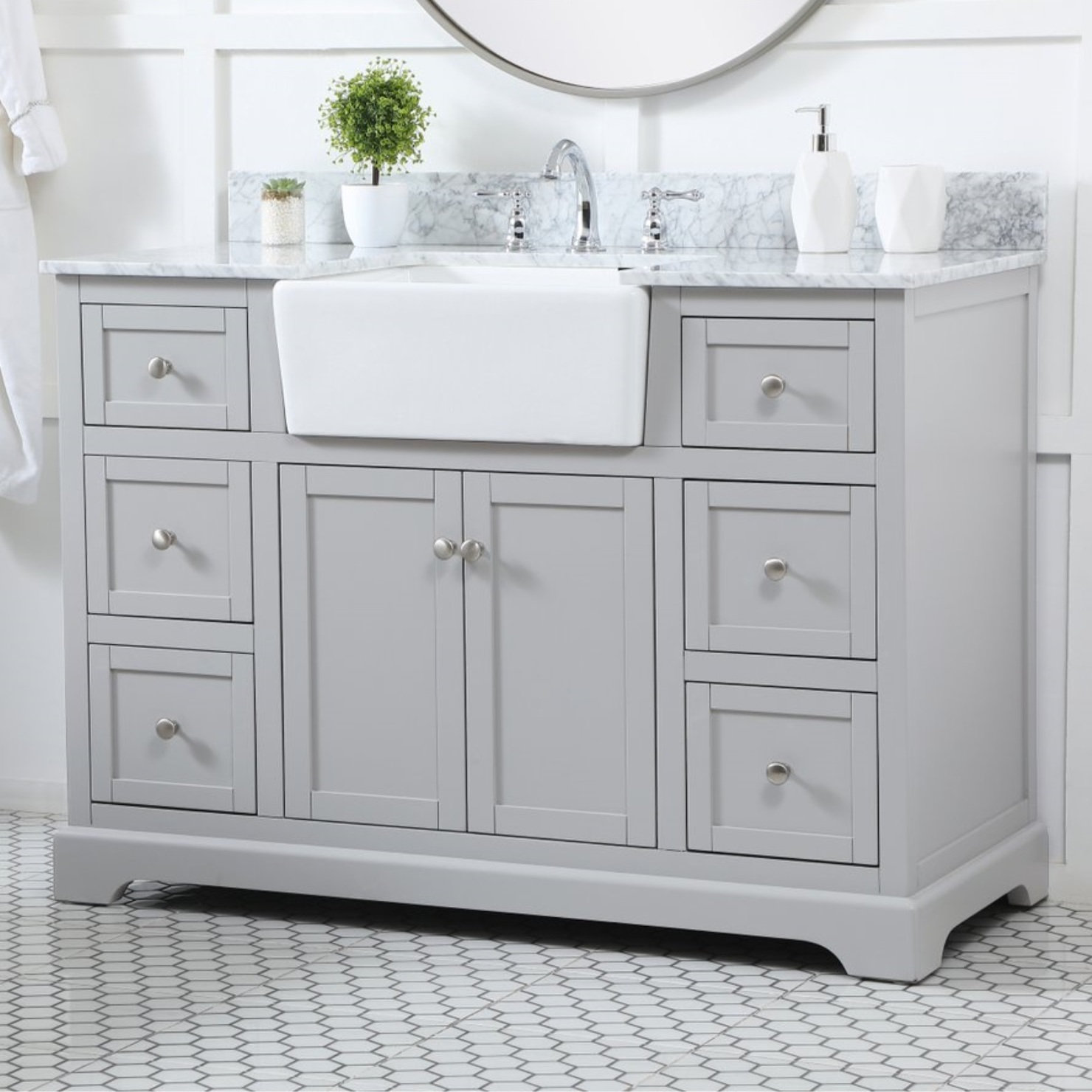 Pardue 48'' Single Bathroom Vanity, Gray