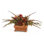 Dried Hydrangea's with Feathers and Foliage Floral Arrangements in Planter