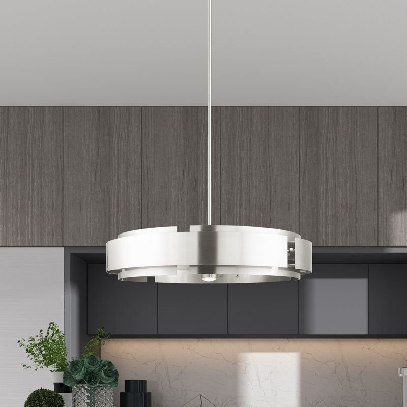 Varick 7 - Light Brushed Nickel Pendant