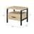 Oak & Black Finish Accent Table