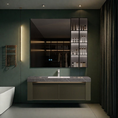 Armoire de salle de bain légère et luxueuse