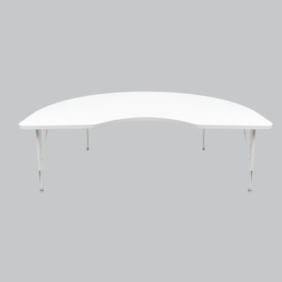 48" x 72" Kidney Thermofused Activity Table with Adjustable Standard Swivel Glide Legs