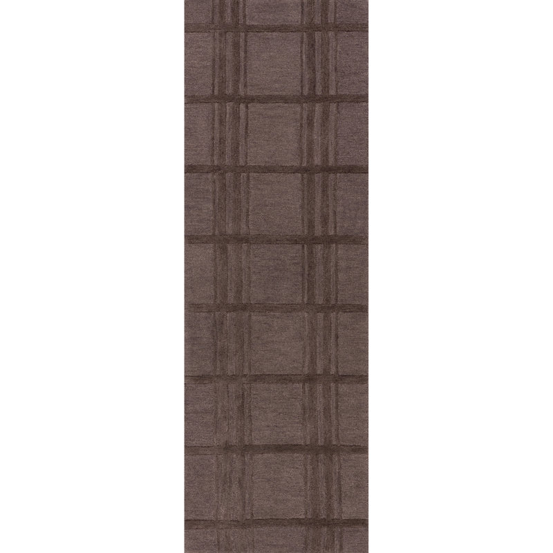 Mallory Plaid Wool Area Rug, Runner 2'8" x 8'
