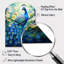 Bleu sarcelle symboliste - paon, horloge murale asymétrique en métal, impression moderne de forme libre-104240538