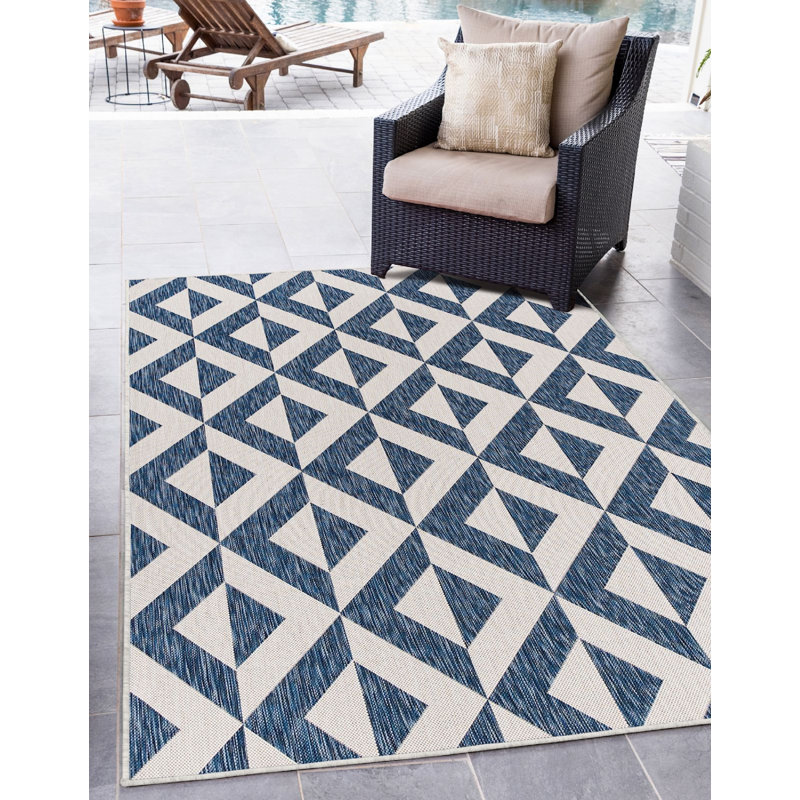 Outdoor Destiny Area Rug Chevron Color, Rectangle 7' x 10'