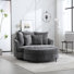 Fauteuil demi-tonneau avec repose-pieds