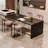 Boucle Dining Chairs Set of 4, Upholstered Dining Chairs with Black Metal Legs, Modern Dining Chair-1238874970