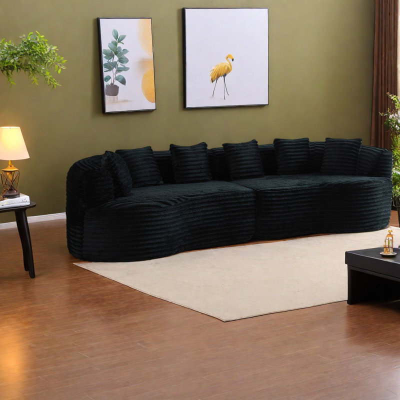 Compression Cloud Sectionals, 111.5 Inch Corduroy Modern Home Sofa