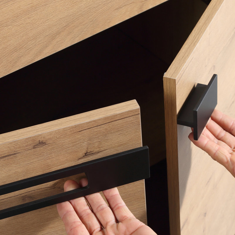 Meuble-lavabo de 30 po avec tablette réglable et porte en métal à fermeture douce