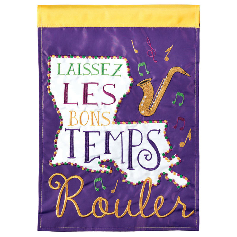 Drapeau de jardin en polyester 2 côtés good times, H 42 po x l 29 po