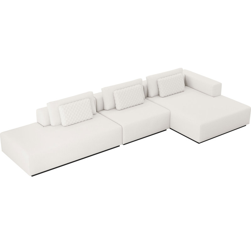 Spruce Modular Sectional, Right Hand Facing, 31" H x 124" W x 72" D