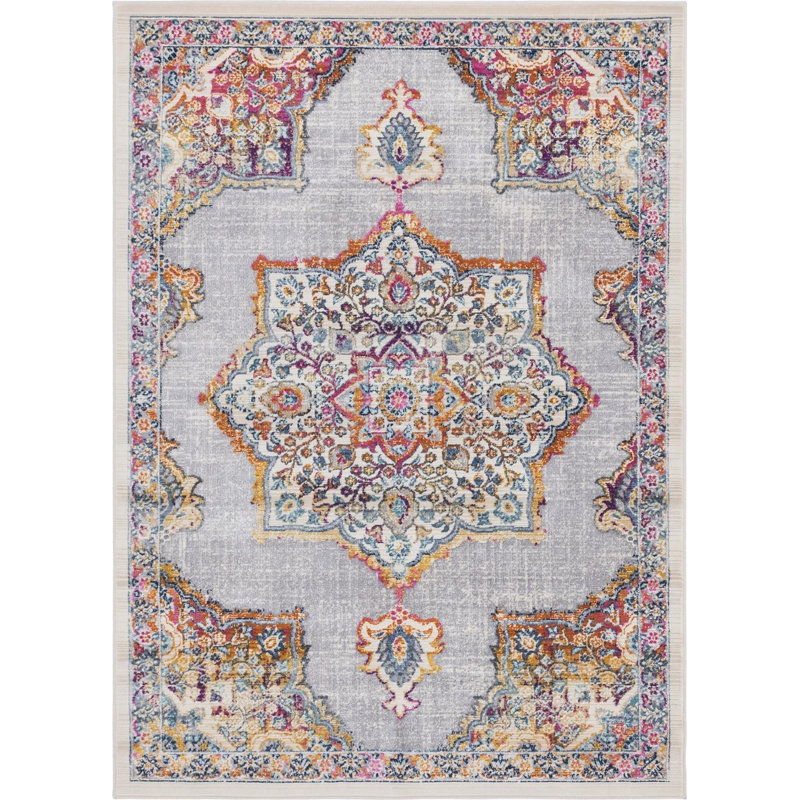 Tapis oriental gris, Rectangle 4 pi 1 po x 5 pi 11 po
