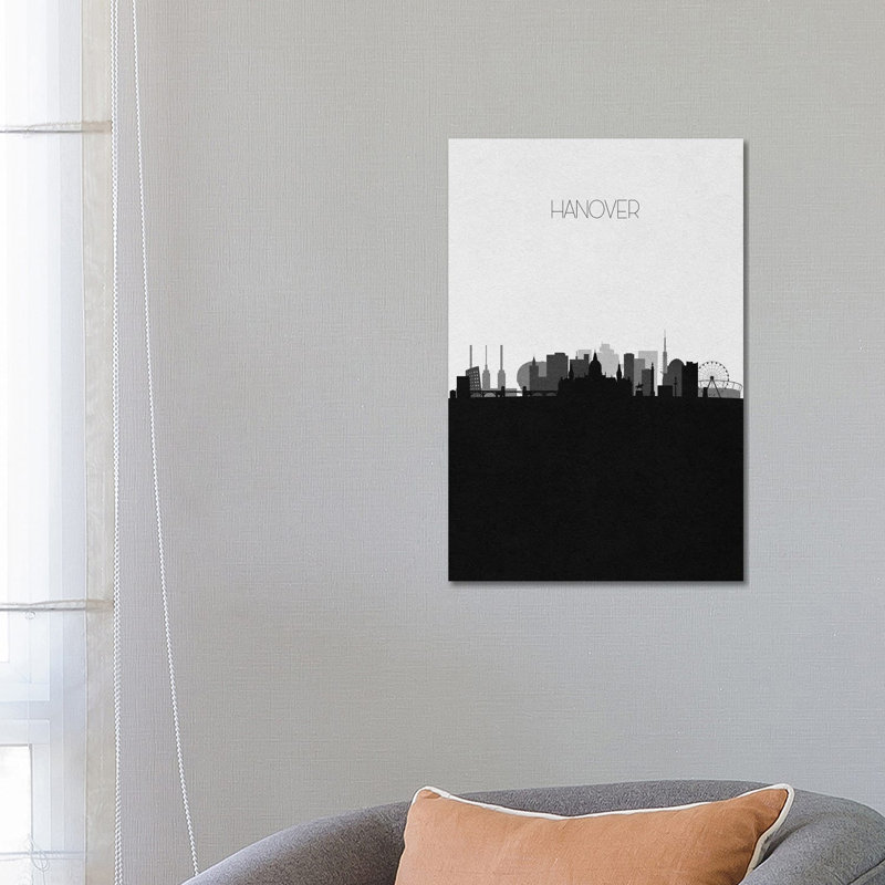 Hanover, Germany City Skyline by Ayse Deniz Akerman - Print on Canvas, Wrapped Canvas, 101.6 cm H x 66.04 cm W x 3.175 cm D