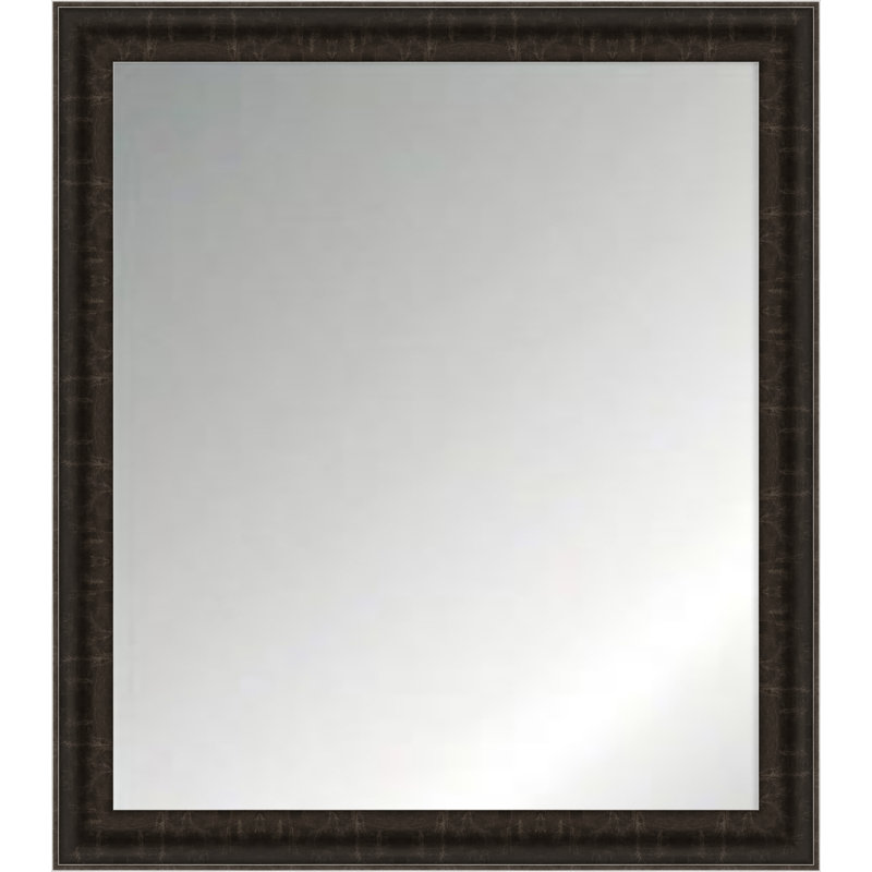 Miroir de salle de bain / meuble-lavabo en plastique brun bronze, 28 po x 24 po