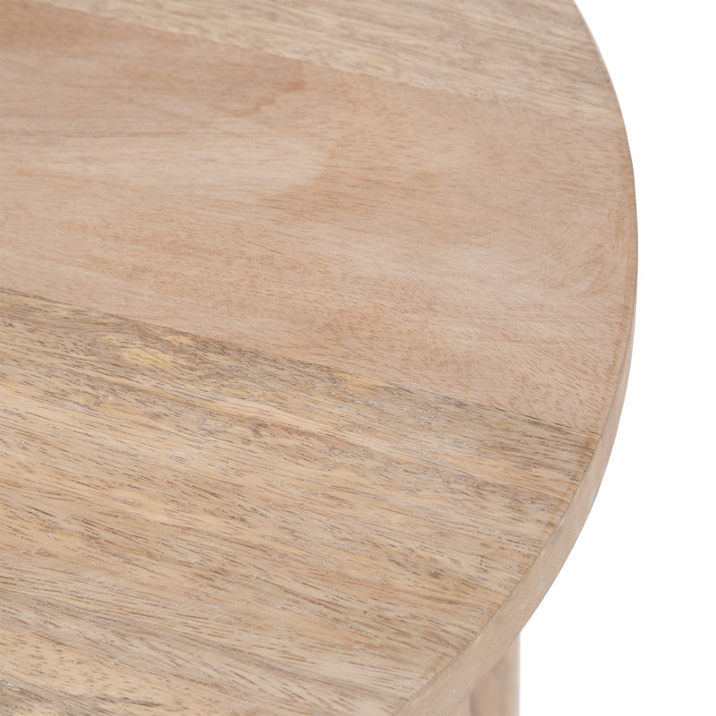 Modern Living Room Round Side Table, Brown