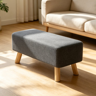 Linen Upholstered Bench