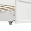 Lit de jour simple en bois avec lit gigogne simple (blanc)