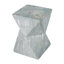 Table d'appoint 18,5 "moderne en forme de sablier, table d'appoint en faux marbre vert pour l'intérieur et l'extérieur