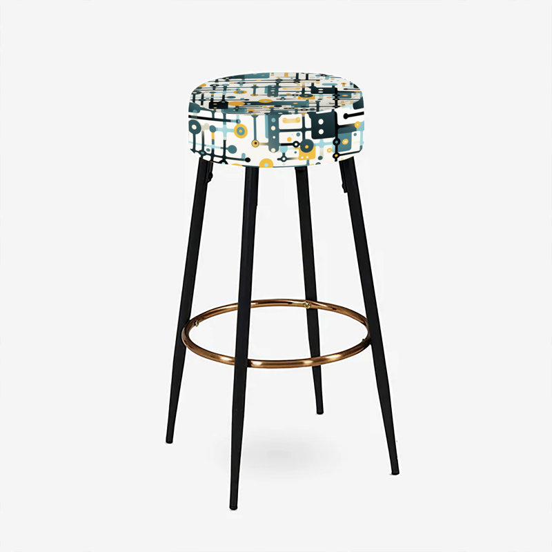 Industrial Influence Geometric - Ensemble de 2 tabourets de bar géométriques