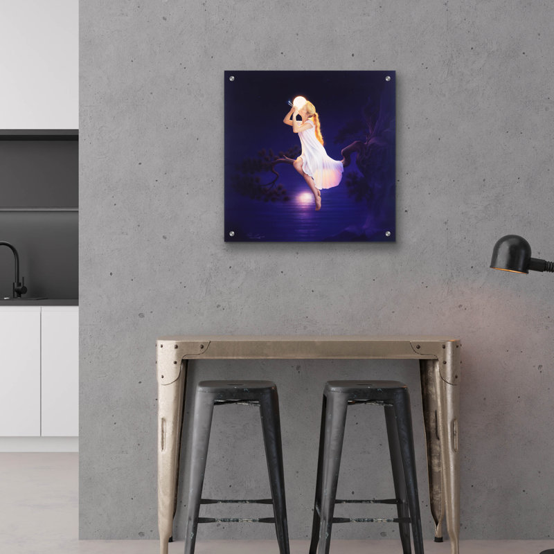 «La lumière» par Kirk Reinert, art mural en verre acrylique, H 24 po x l 24 po x P 0,2 po