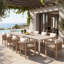 Patio Dining Set Extendable Table,