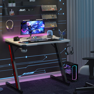 47/55 Inch LED Gaming Desk Computer Desk Gaming Table RGB Gamer  Workstations - Shopping.com