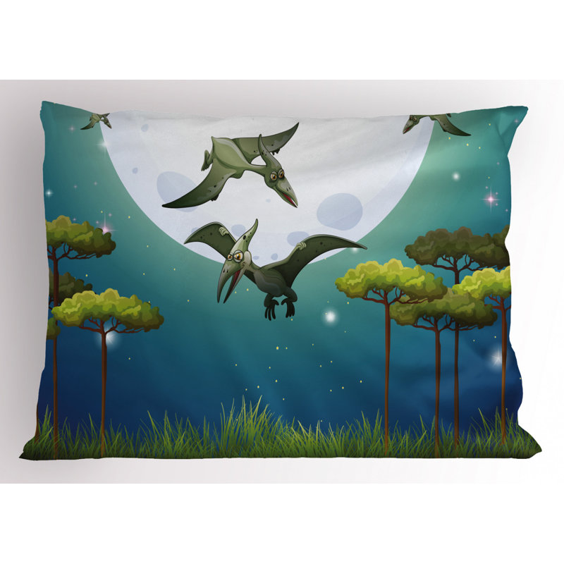 Dino Polyester Sham Set, Twin