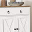 Buffet, armoire à buffet avec 2 tiroirs, 2 armoires de rangement, 4 portes de style grange