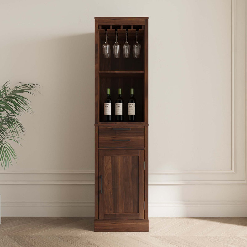 armoire à vin modulaire avec tablettes de rangement et huche pour salle à manger