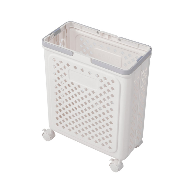 Decorative Basket, 47cm H x 35cm W x 18cm D, White