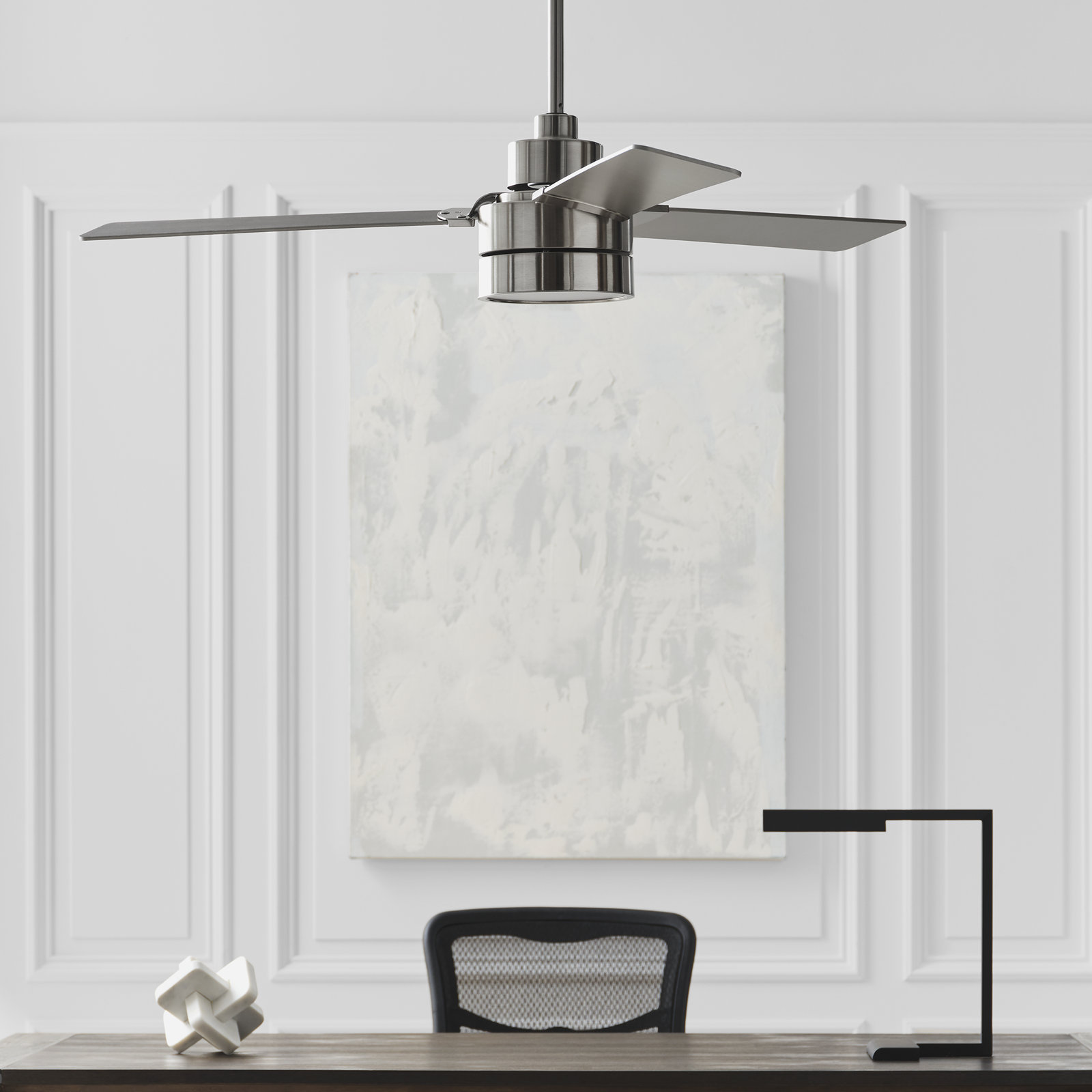 Marra 52" Ceiling Fan with LED Light Kit, Brushed Silver