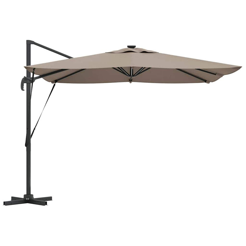 Cantilever Parasol with Pulley Lift, 270cm H x 285cm W x 285cm D, Taupe