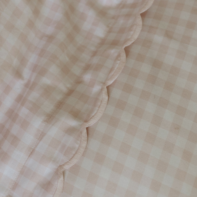 Ensemble de lit simple pique-nique vichy rose, Pink