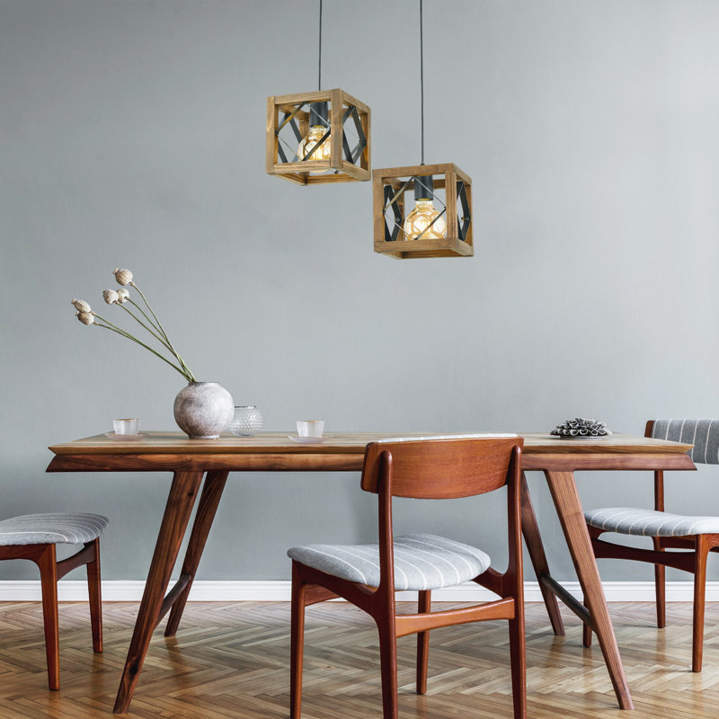 Luminaire suspendu carré à 2 lumières Loftis